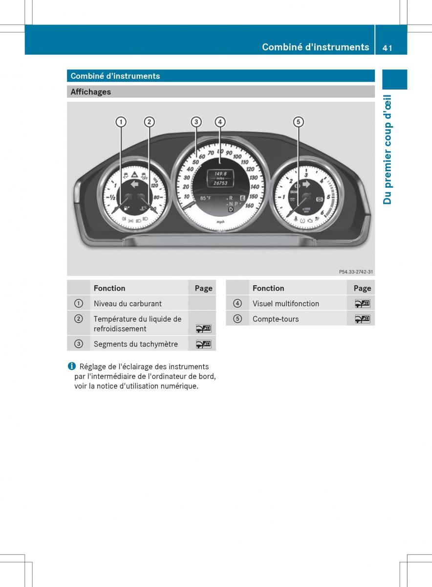 Mercedes Benz E Class W212 2014 manuel du proprietaire / page 43