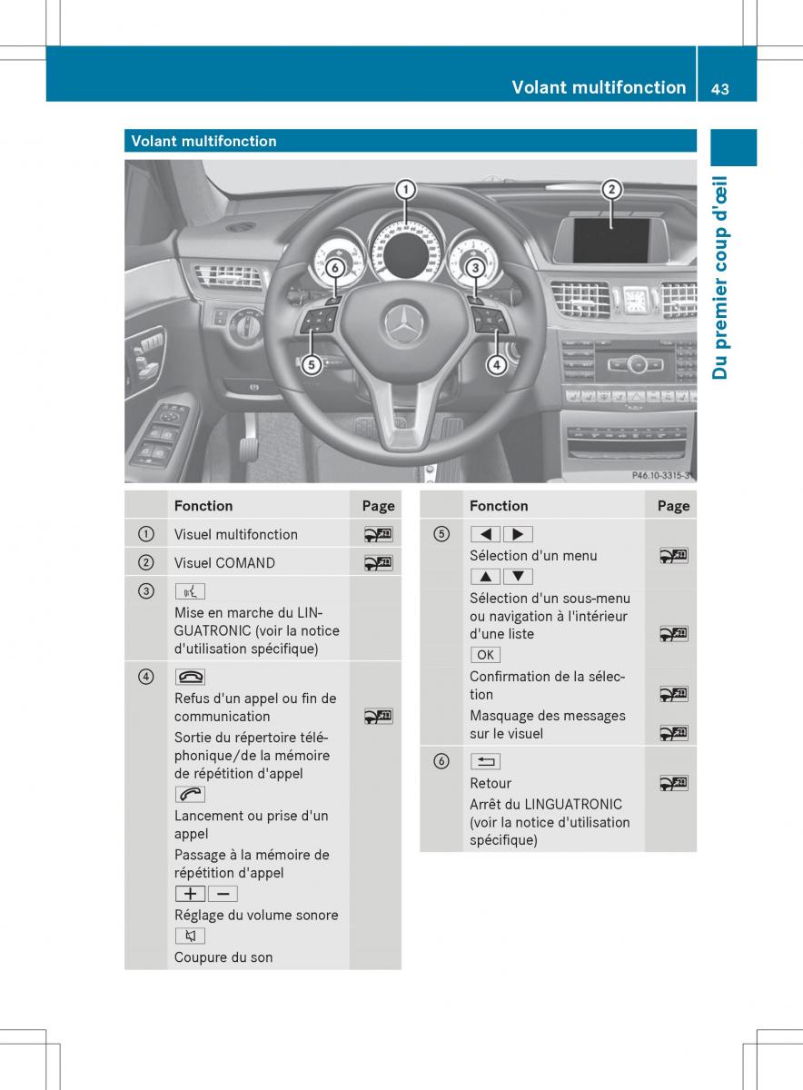 Mercedes Benz E Class W212 2014 manuel du proprietaire / page 45