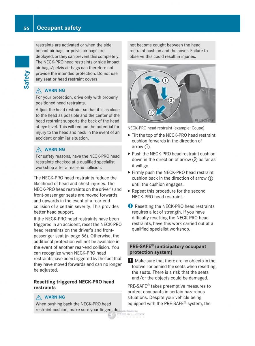 Mercedes Benz E Class W212 2014 owners manual / page 58