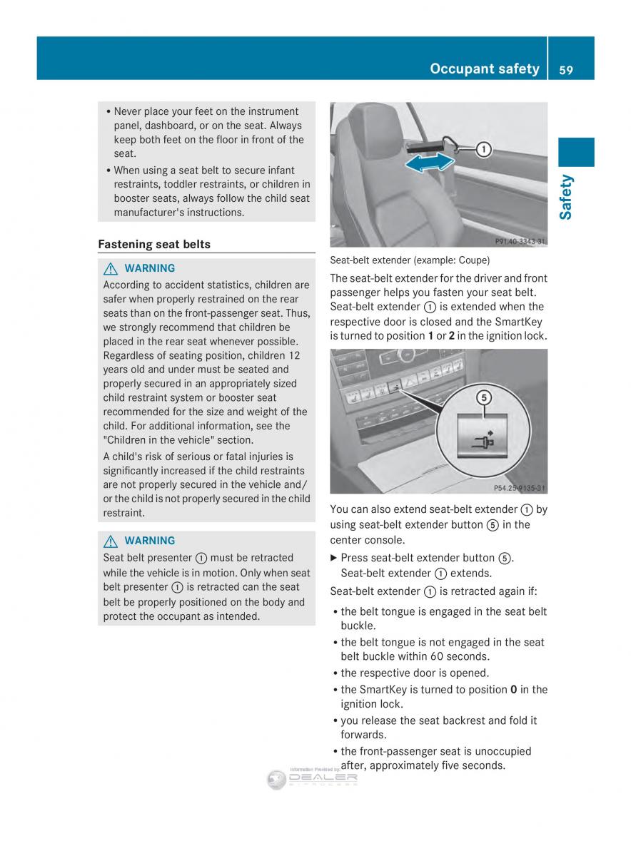 Mercedes Benz E Class W212 2014 owners manual / page 61