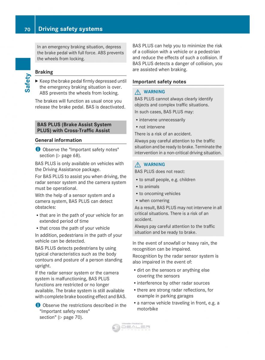 Mercedes Benz E Class W212 2014 owners manual / page 72