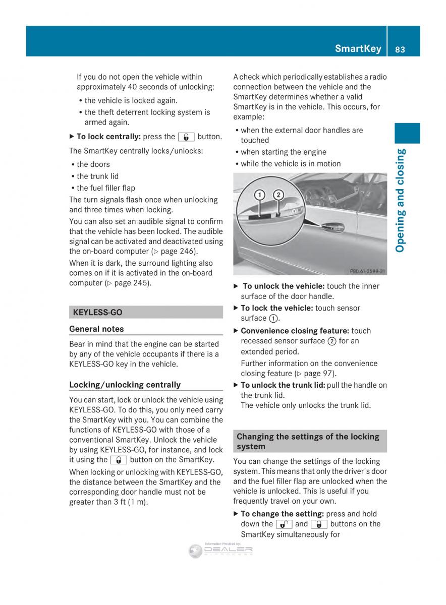 Mercedes Benz E Class W212 2014 owners manual / page 85