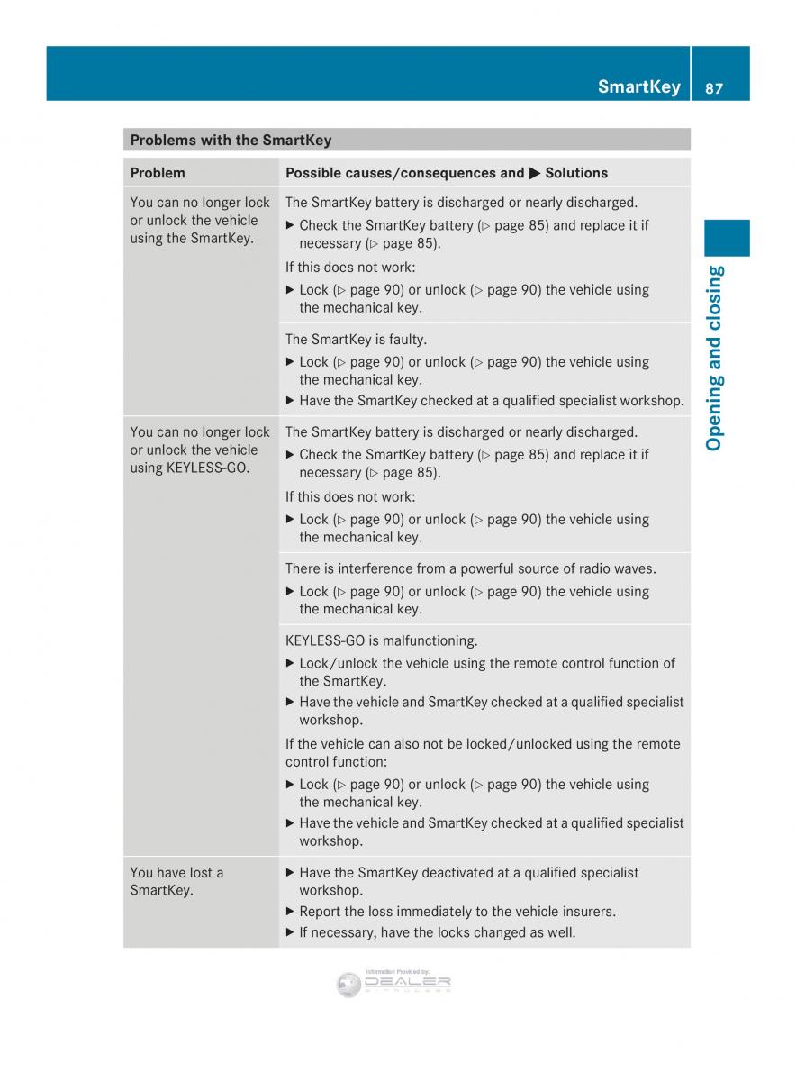 Mercedes Benz E Class W212 2014 owners manual / page 89