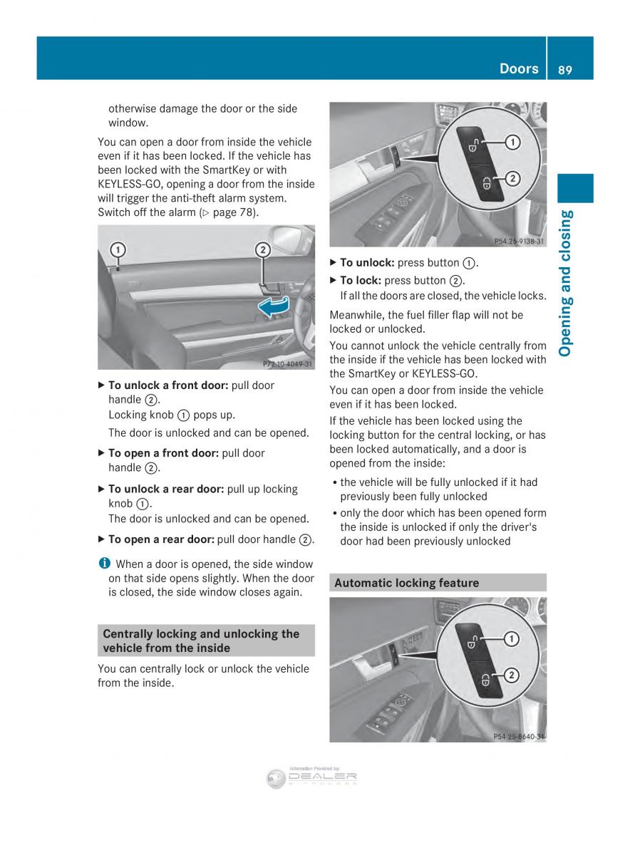 Mercedes Benz E Class W212 2014 owners manual / page 91