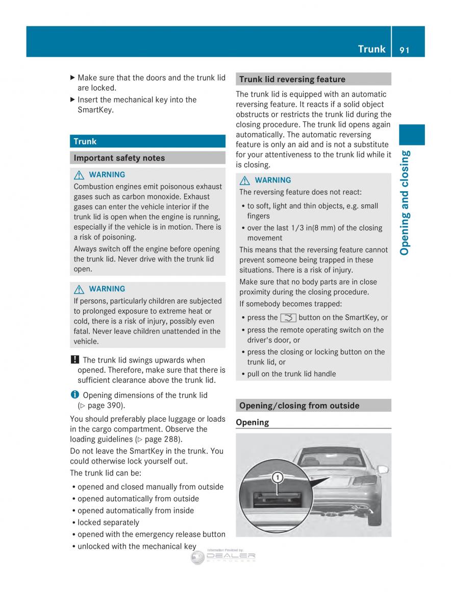 Mercedes Benz E Class W212 2014 owners manual / page 93