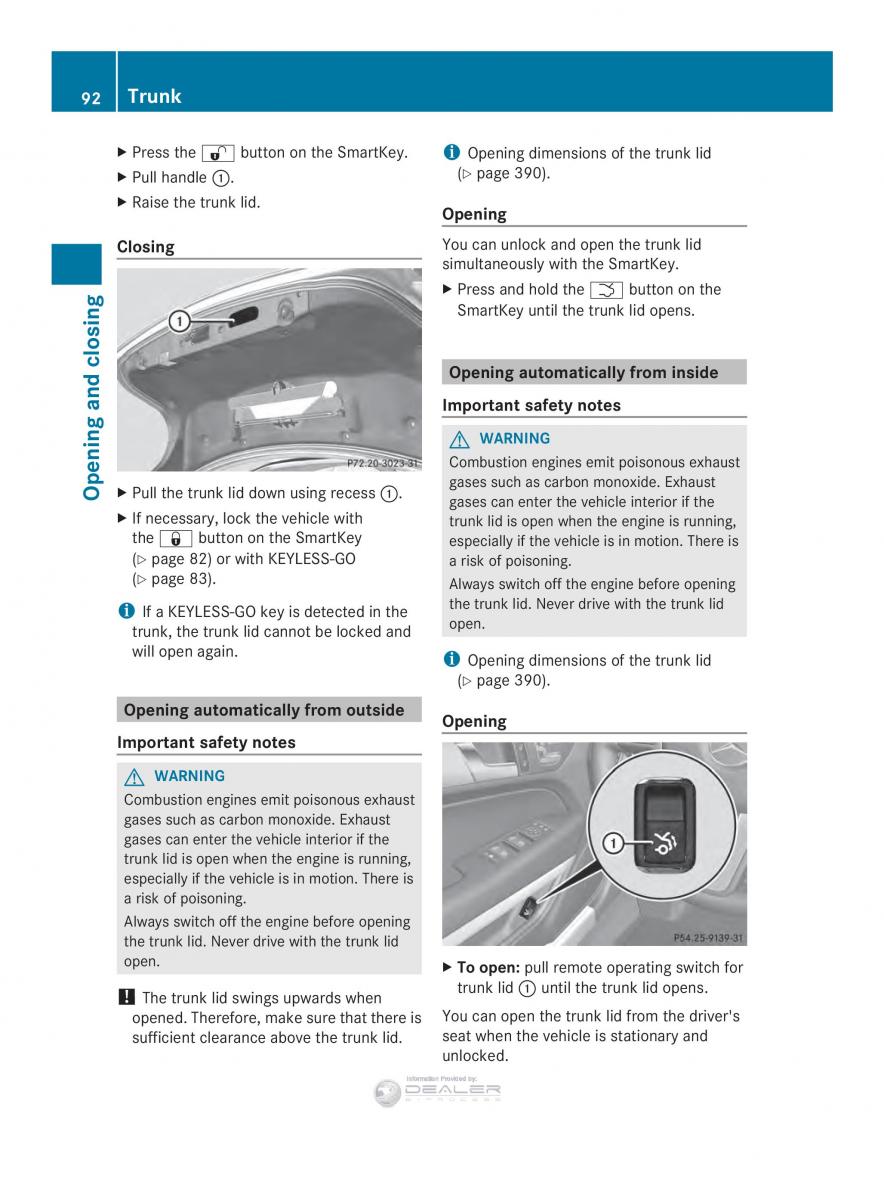 Mercedes Benz E Class W212 2014 owners manual / page 94