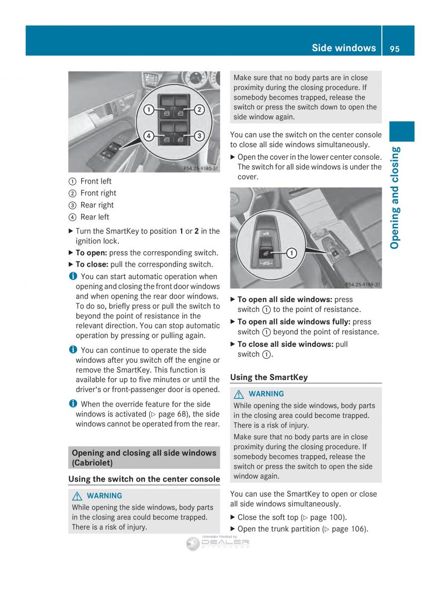 Mercedes Benz E Class W212 2014 owners manual / page 97