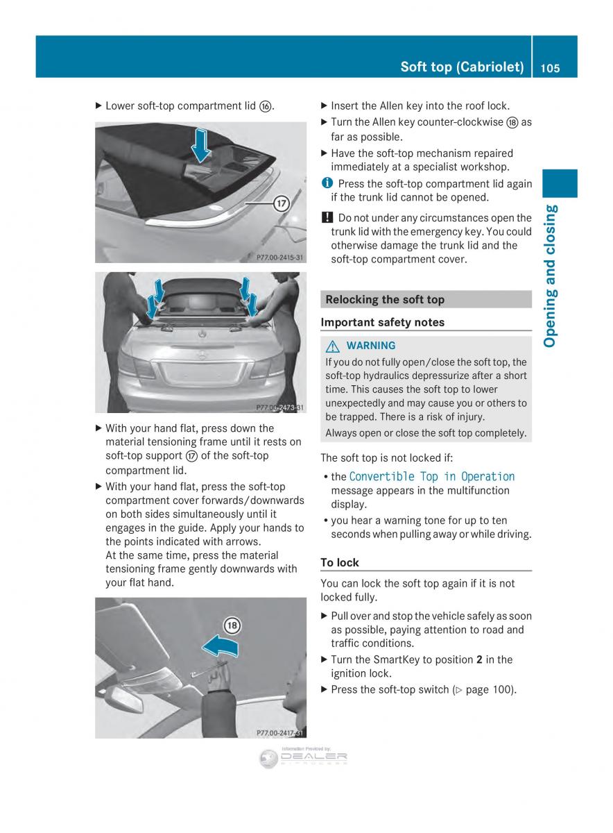 Mercedes Benz E Class W212 2014 owners manual / page 107