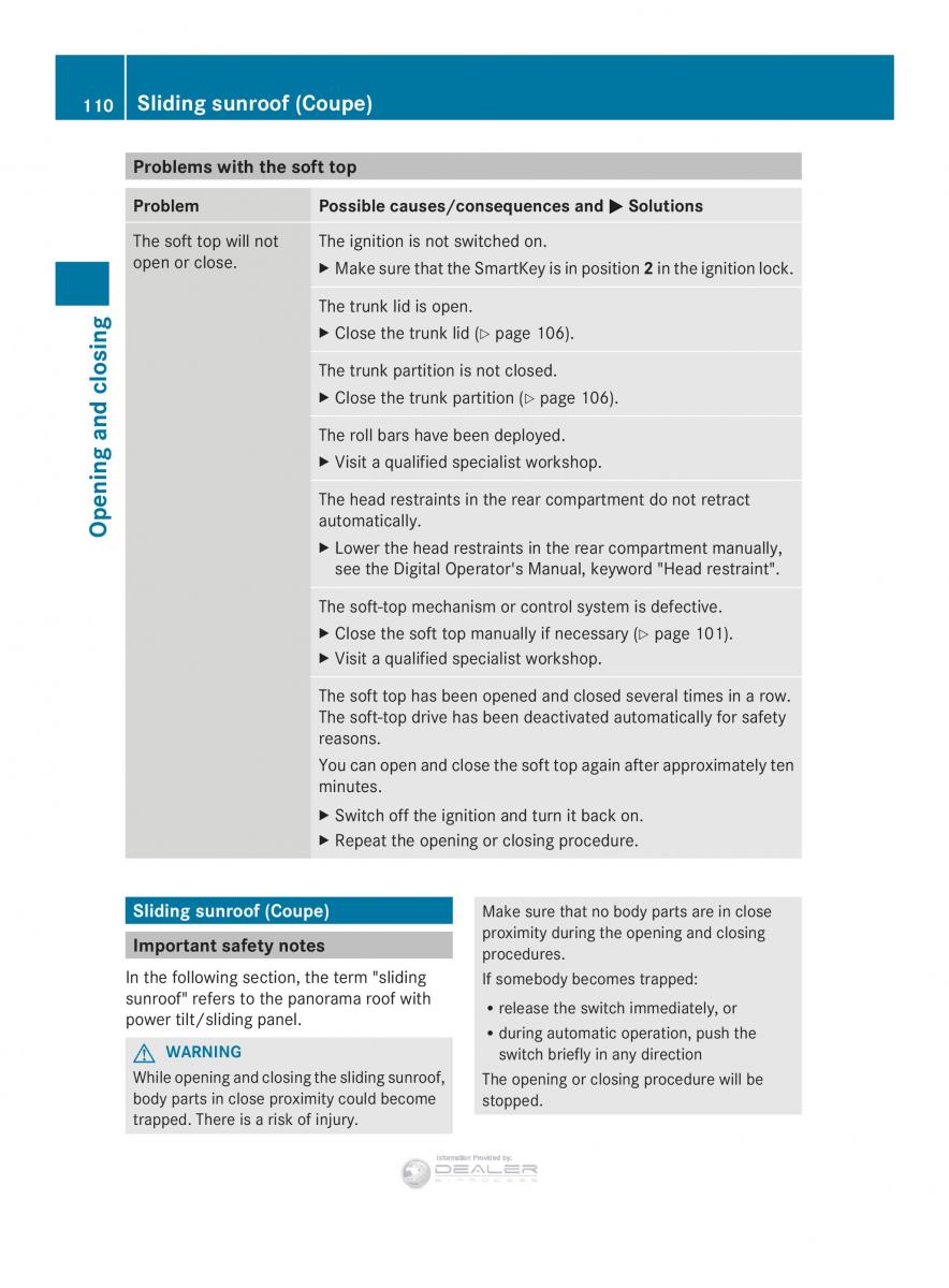 Mercedes Benz E Class W212 2014 owners manual / page 112