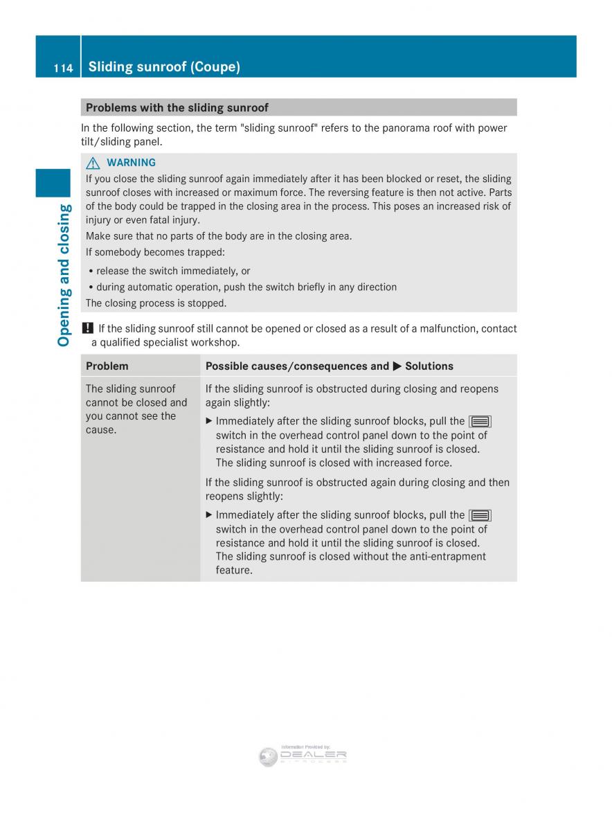 Mercedes Benz E Class W212 2014 owners manual / page 116