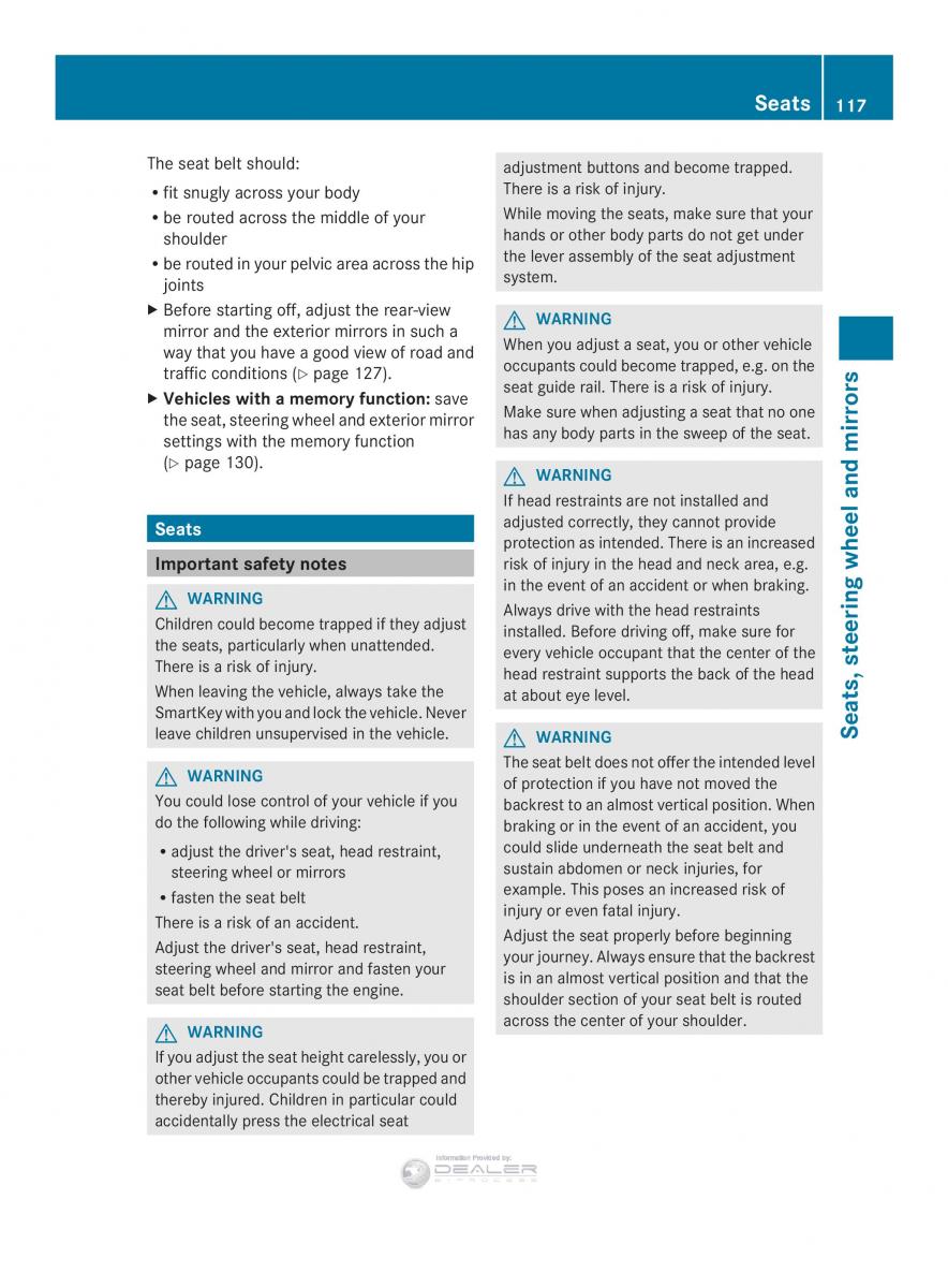 Mercedes Benz E Class W212 2014 owners manual / page 119