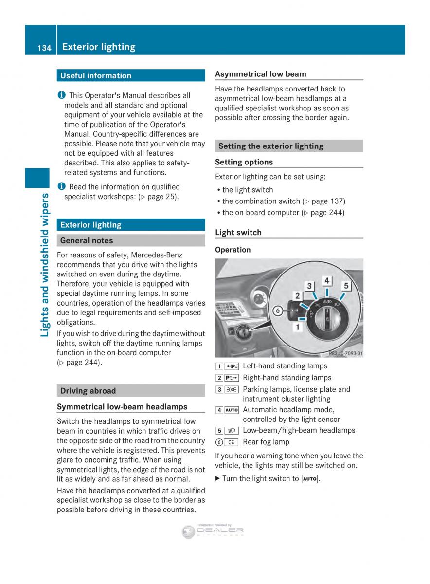 Mercedes Benz E Class W212 2014 owners manual / page 136