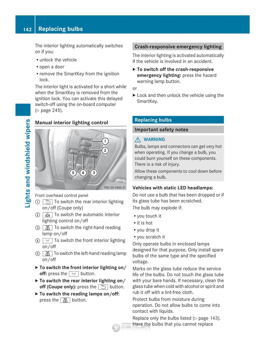 Mercedes Benz E Class W212 2014 owners manual / page 144