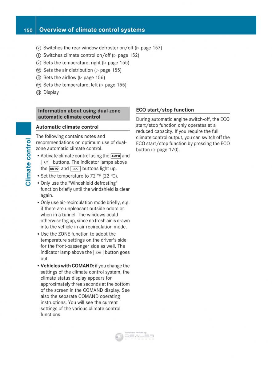 Mercedes Benz E Class W212 2014 owners manual / page 152