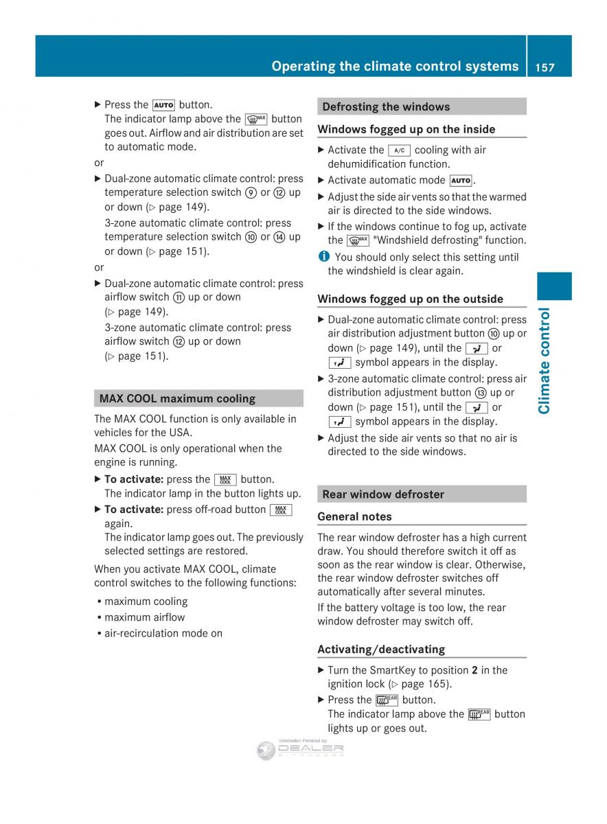 Mercedes Benz E Class W212 2014 owners manual / page 159