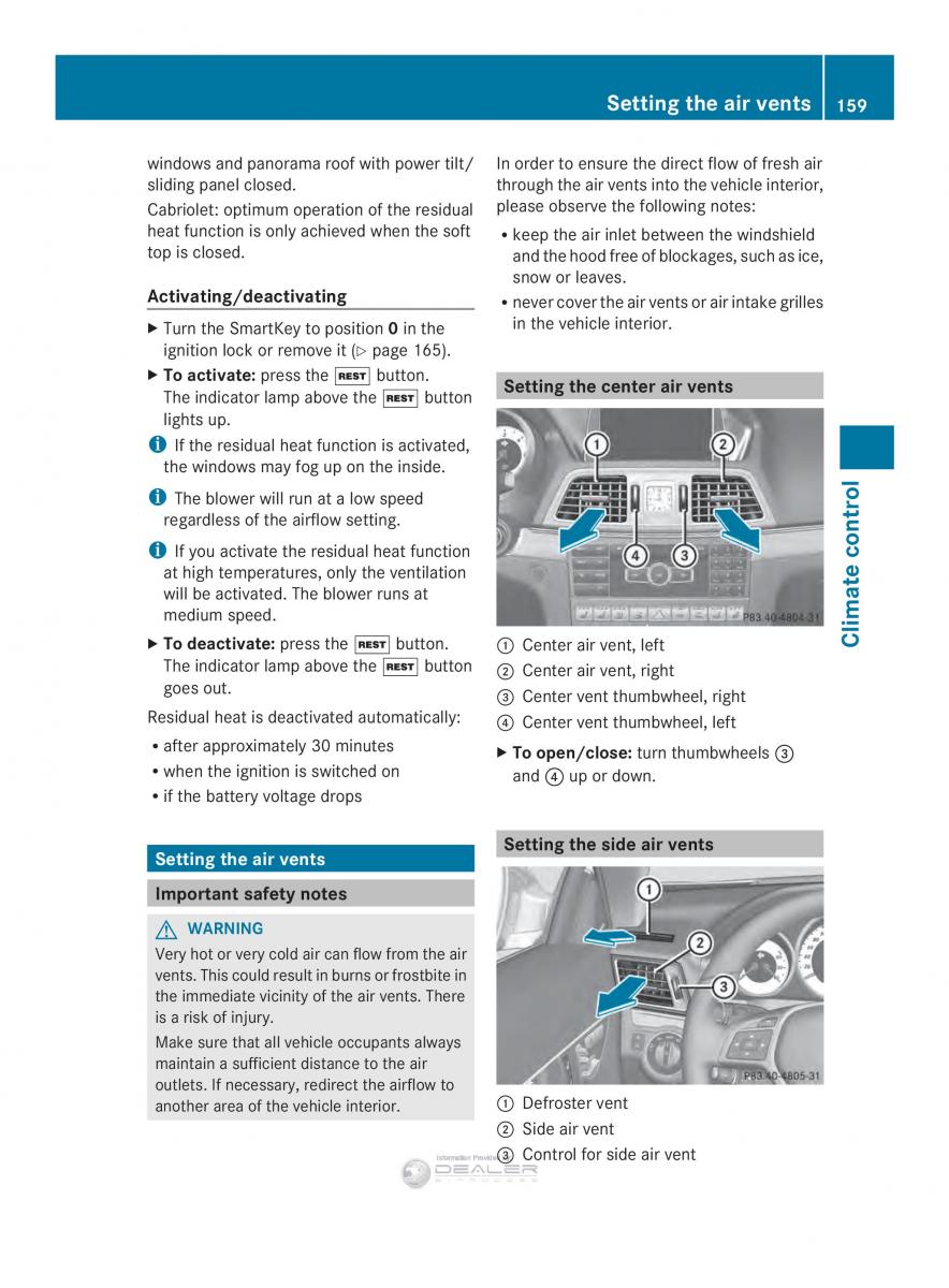 Mercedes Benz E Class W212 2014 owners manual / page 161