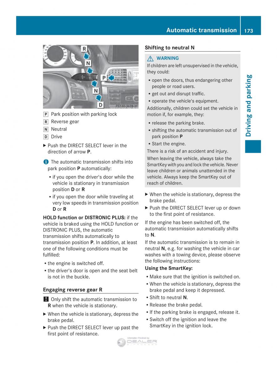 Mercedes Benz E Class W212 2014 owners manual / page 175