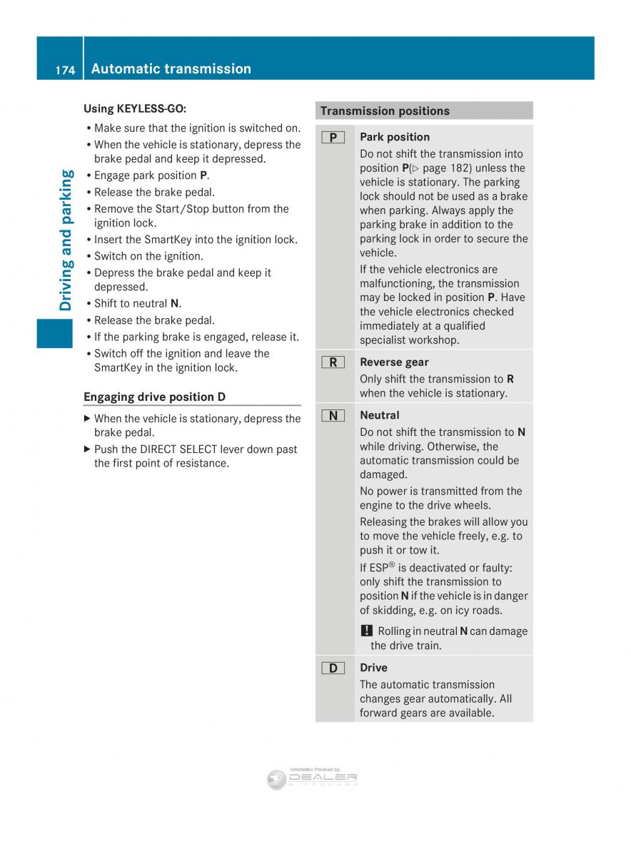 Mercedes Benz E Class W212 2014 owners manual / page 176