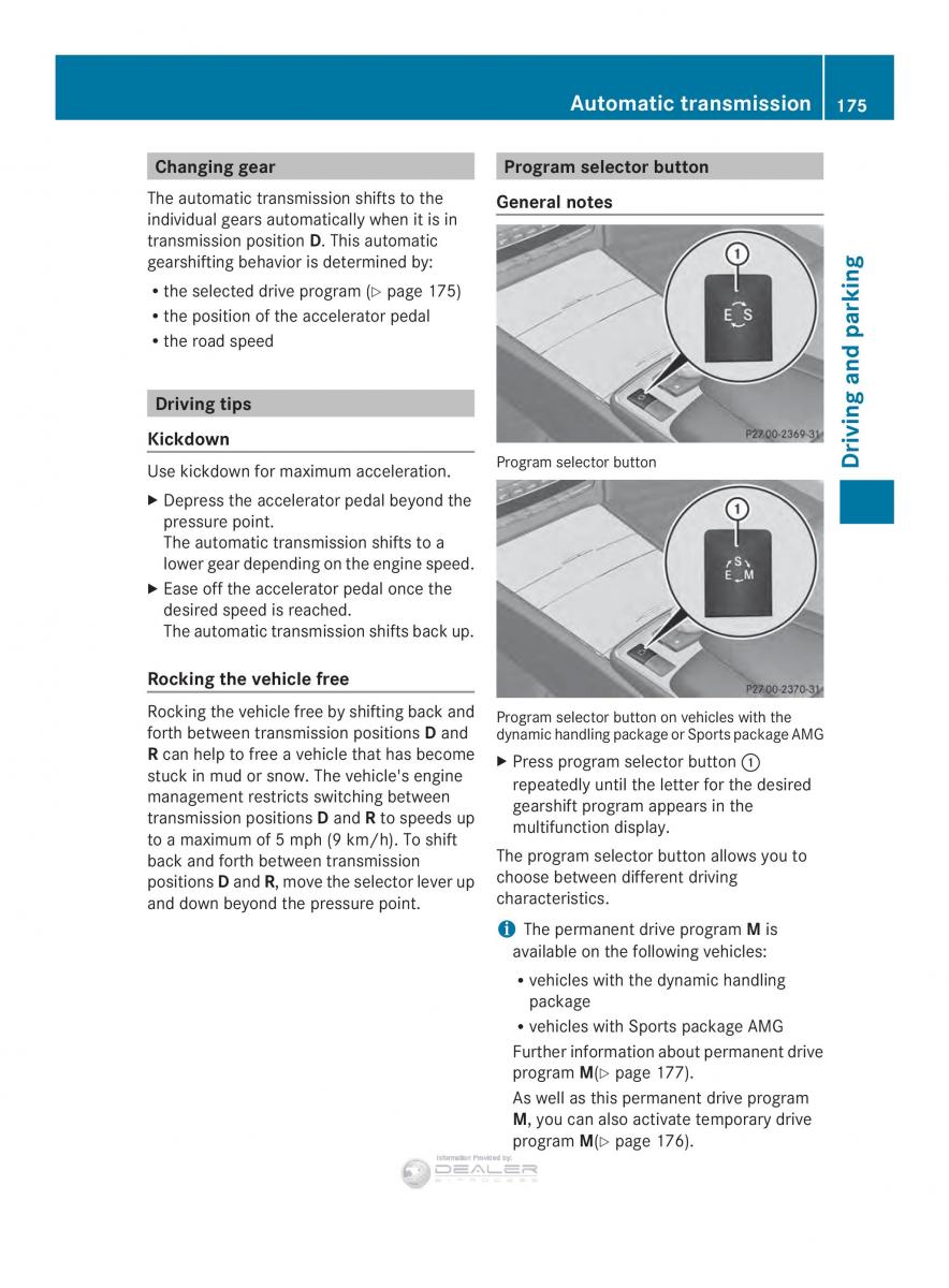 Mercedes Benz E Class W212 2014 owners manual / page 177