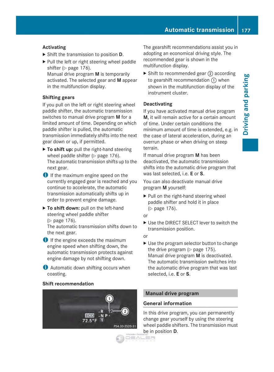 Mercedes Benz E Class W212 2014 owners manual / page 179