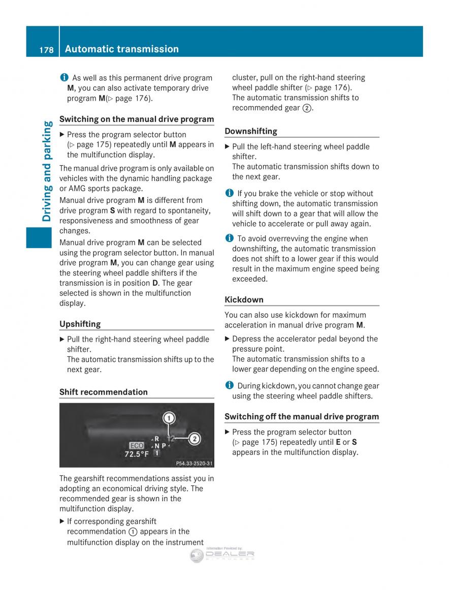 Mercedes Benz E Class W212 2014 owners manual / page 180