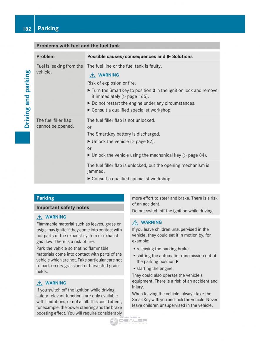 Mercedes Benz E Class W212 2014 owners manual / page 184