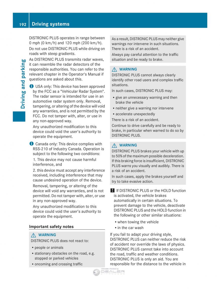 Mercedes Benz E Class W212 2014 owners manual / page 194