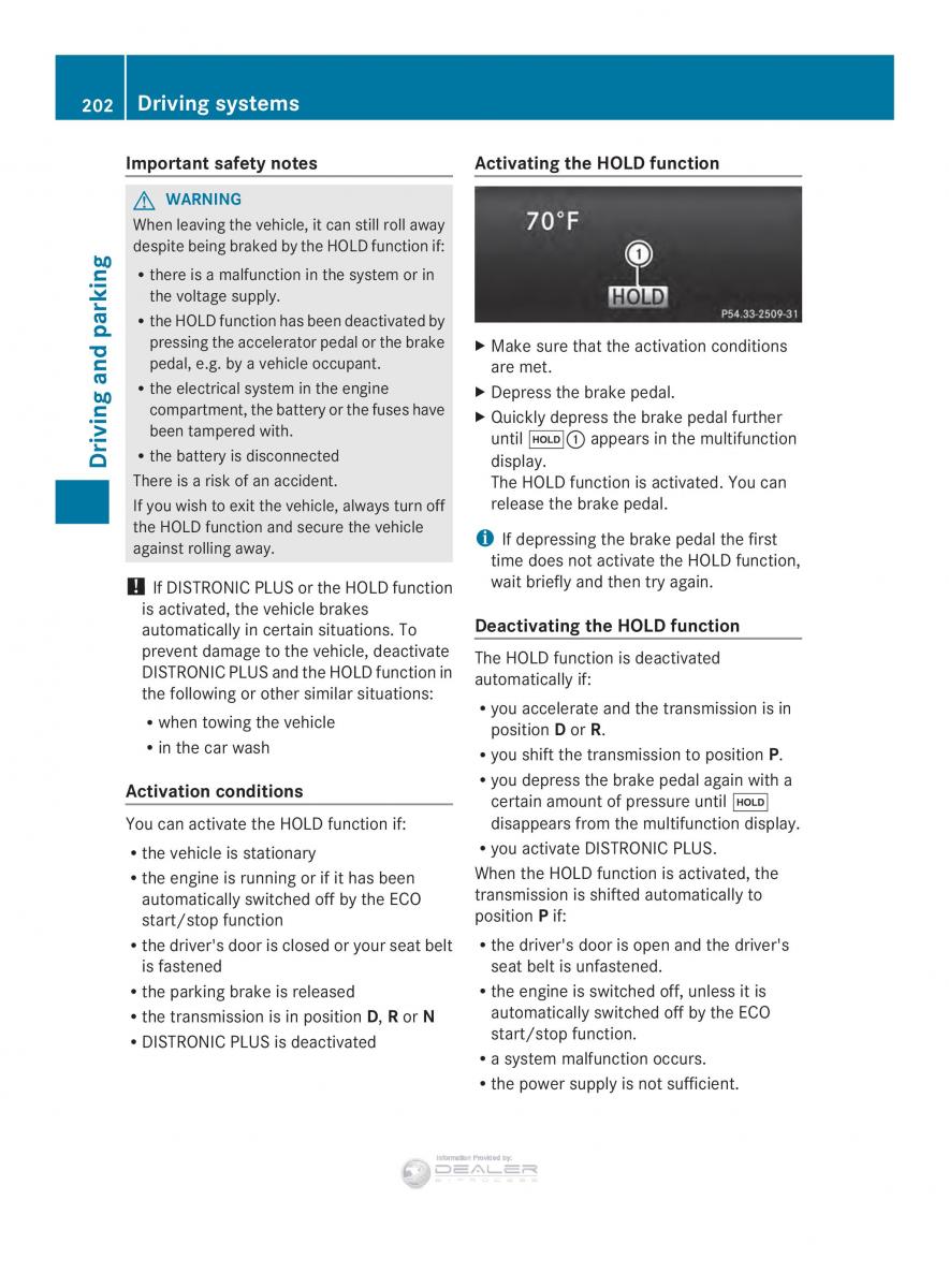 Mercedes Benz E Class W212 2014 owners manual / page 204