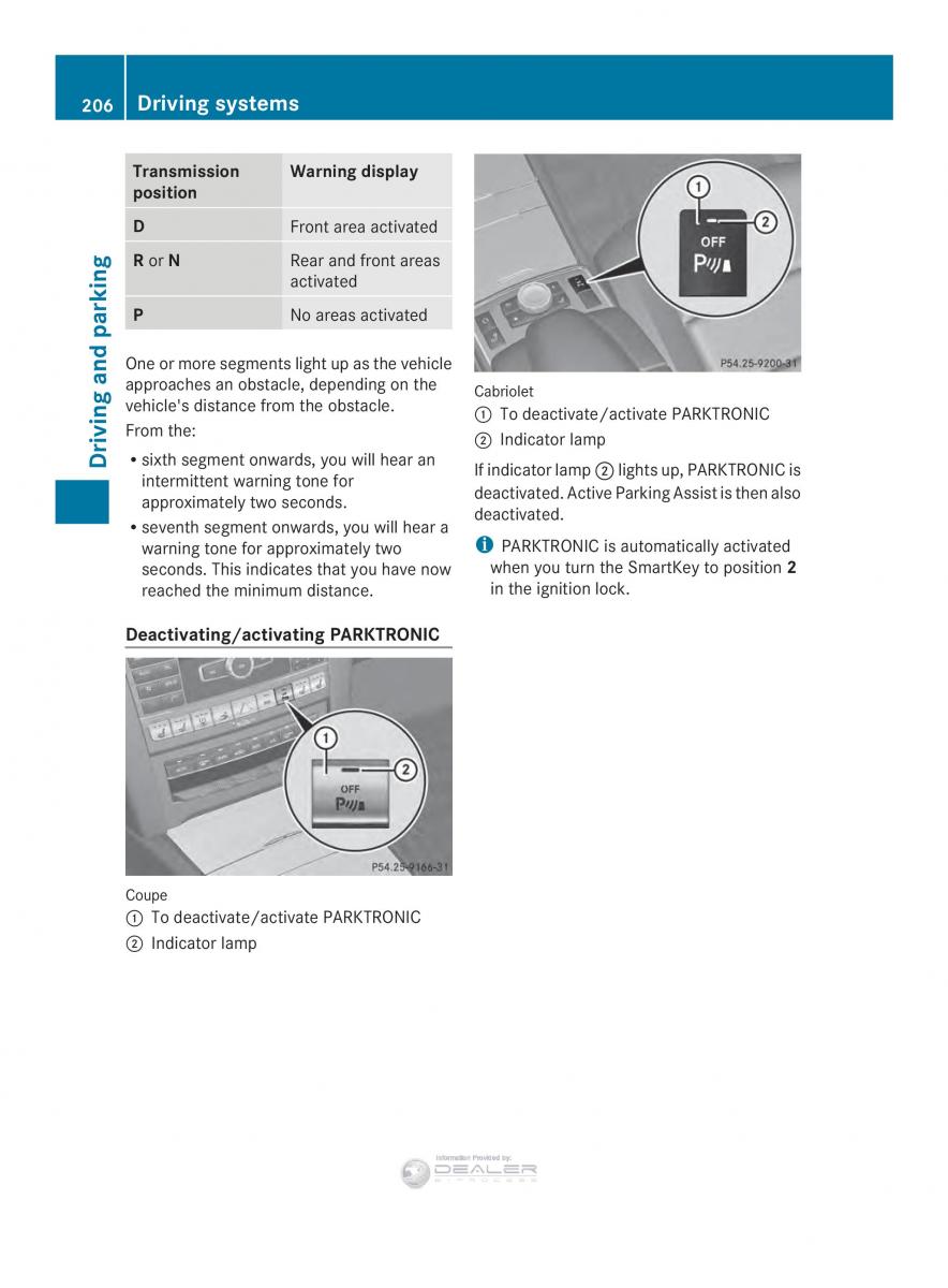 Mercedes Benz E Class W212 2014 owners manual / page 208