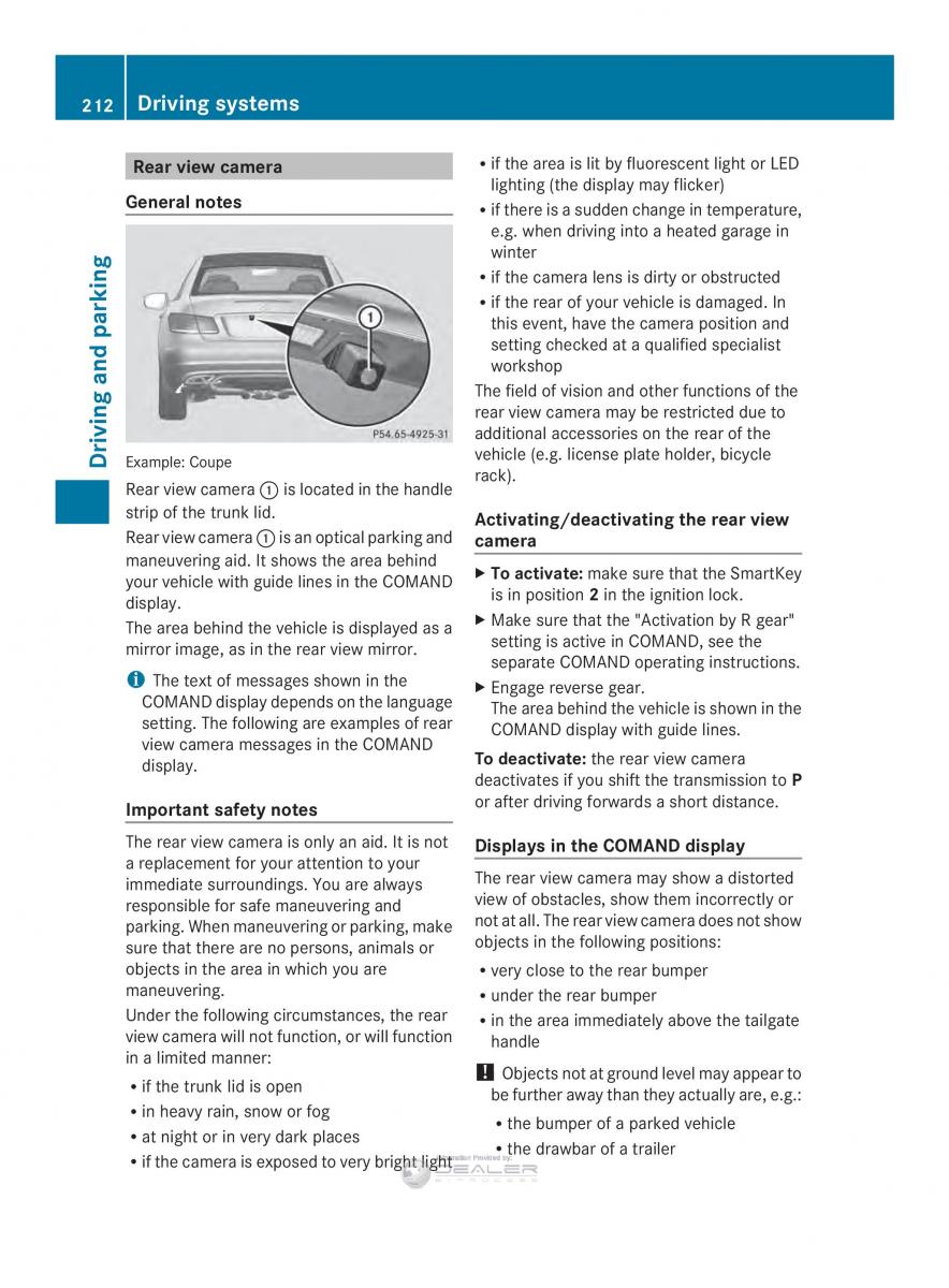 Mercedes Benz E Class W212 2014 owners manual / page 214