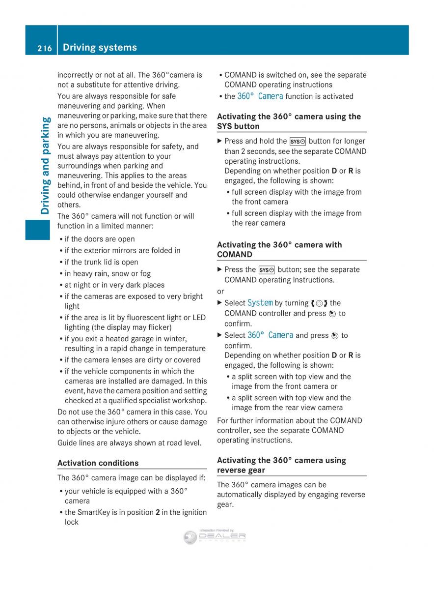 Mercedes Benz E Class W212 2014 owners manual / page 218