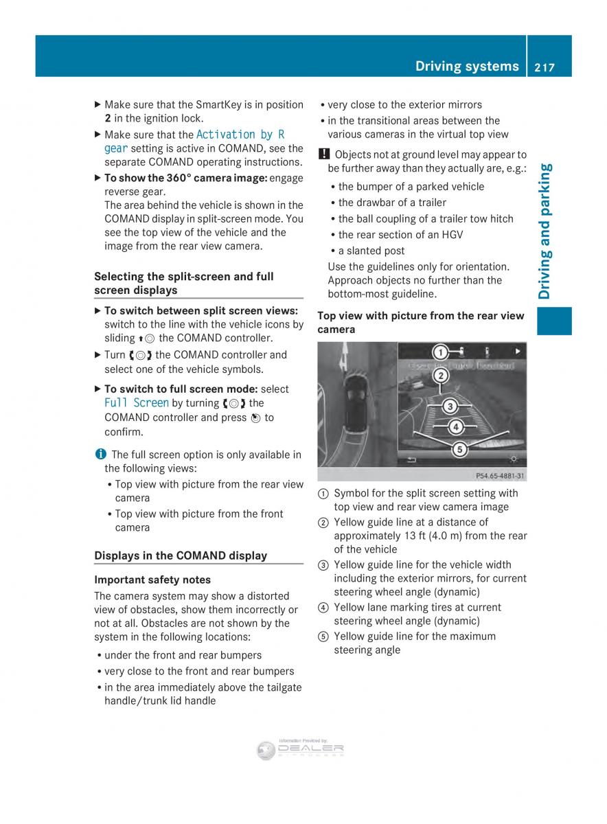 Mercedes Benz E Class W212 2014 owners manual / page 219