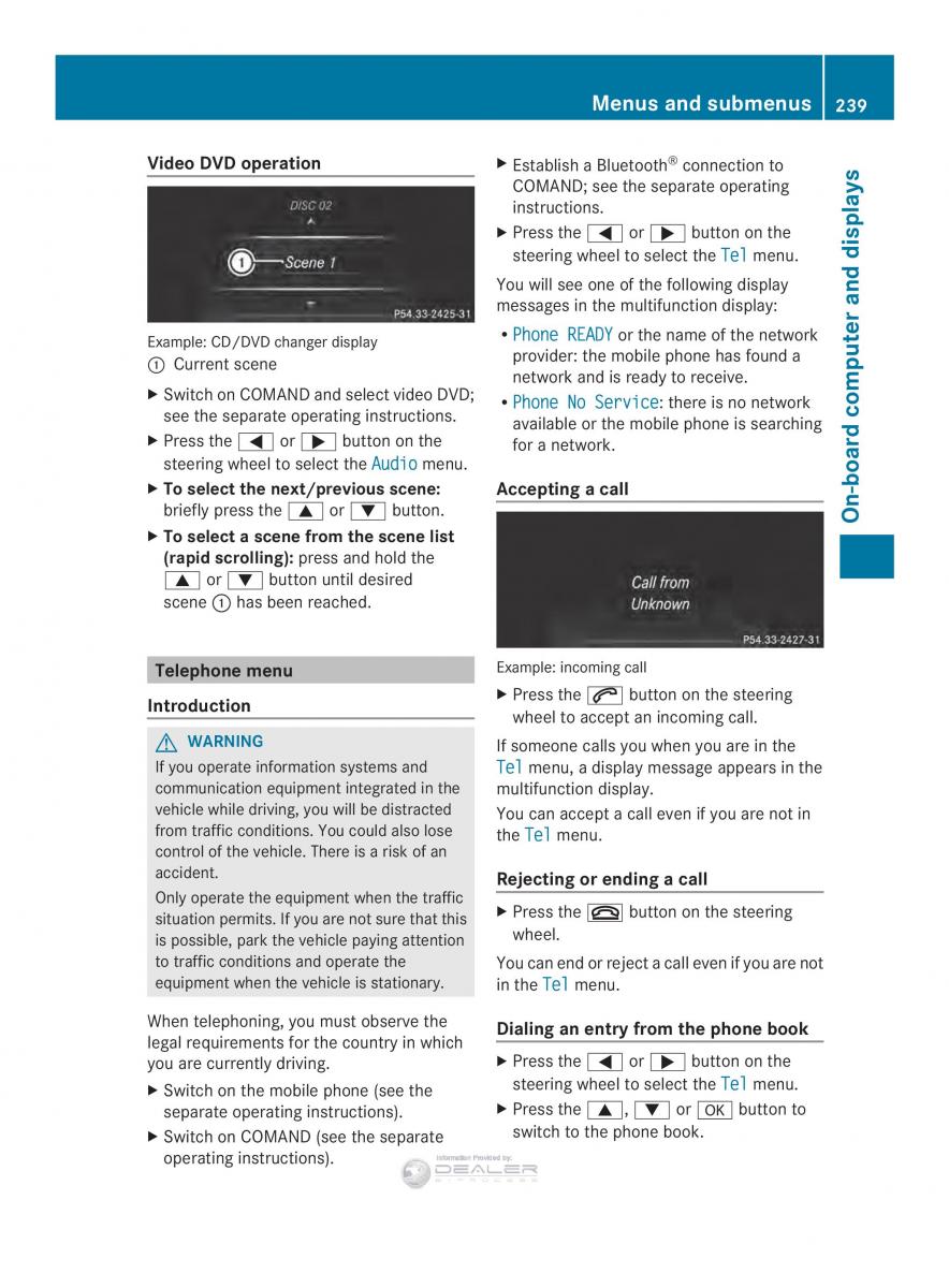 Mercedes Benz E Class W212 2014 owners manual / page 241