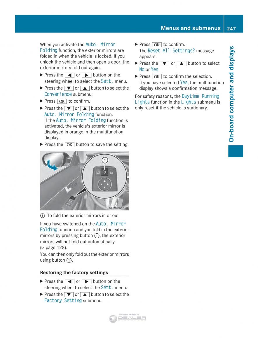 Mercedes Benz E Class W212 2014 owners manual / page 249