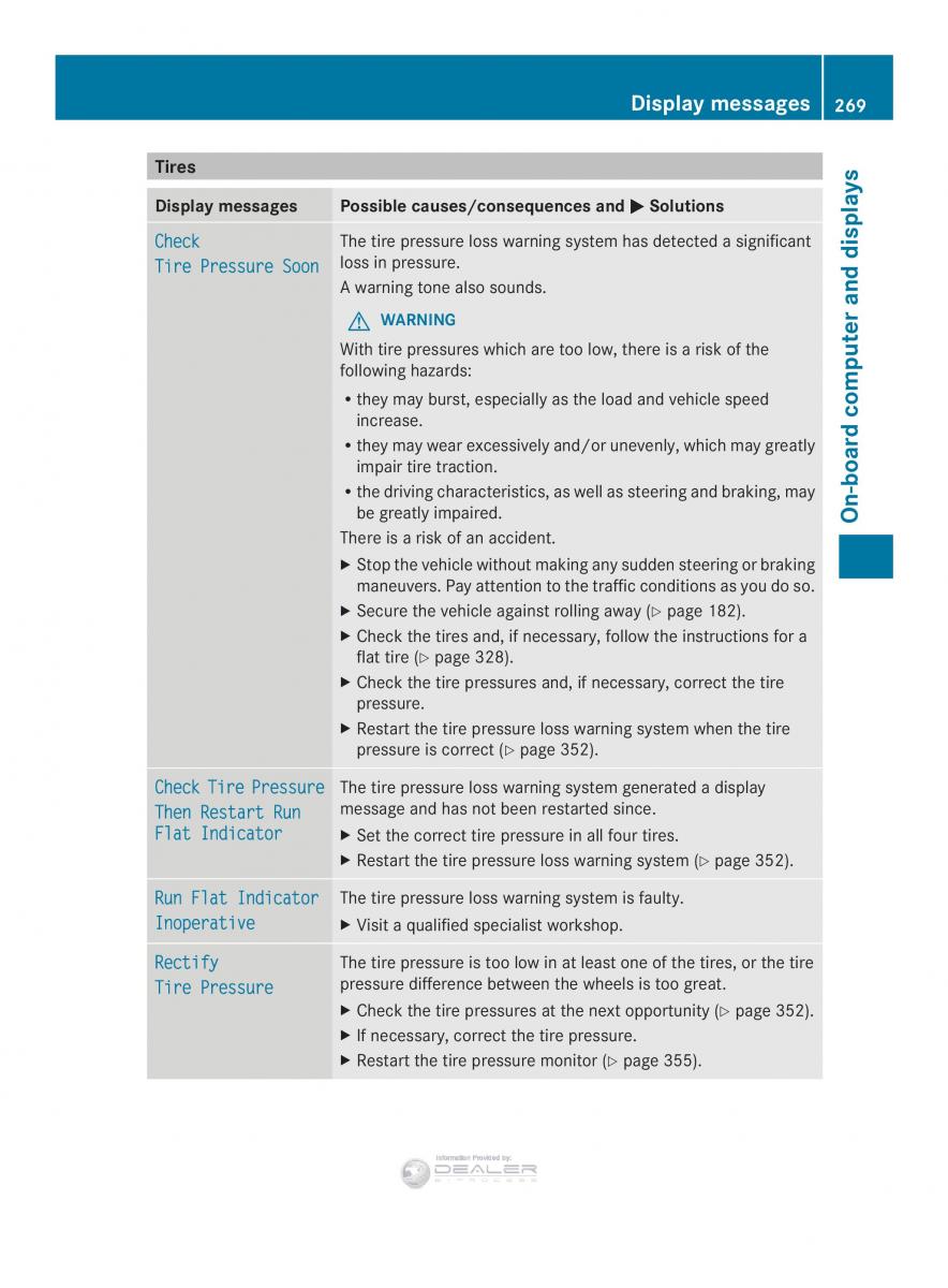 Mercedes Benz E Class W212 2014 owners manual / page 271