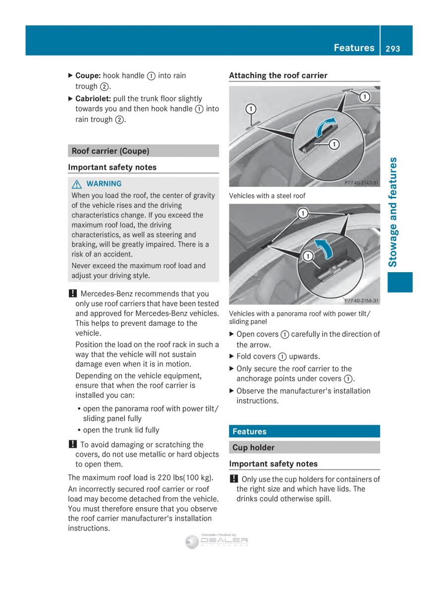 Mercedes Benz E Class W212 2014 owners manual / page 295