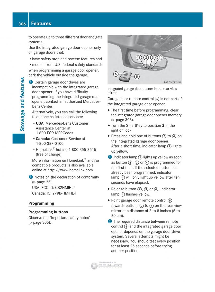 Mercedes Benz E Class W212 2014 owners manual / page 308