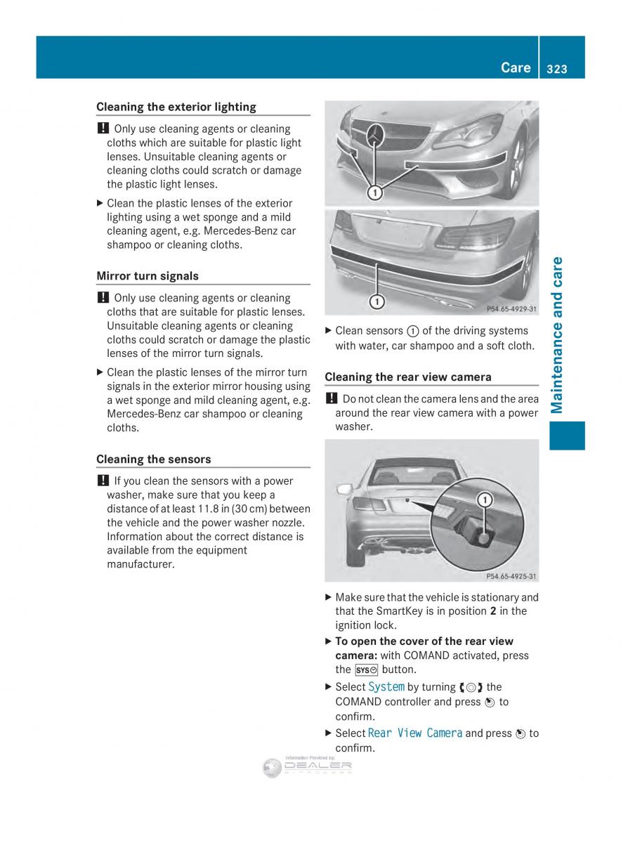 Mercedes Benz E Class W212 2014 owners manual / page 325