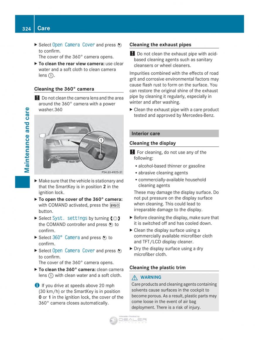 Mercedes Benz E Class W212 2014 owners manual / page 326