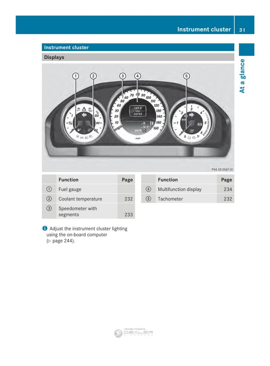 Mercedes Benz E Class W212 2014 owners manual / page 33