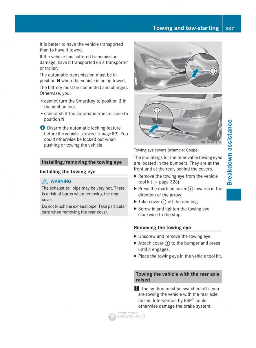 Mercedes Benz E Class W212 2014 owners manual / page 339