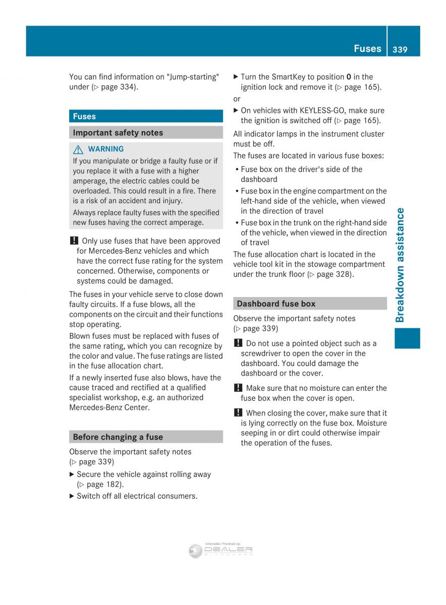 Mercedes Benz E Class W212 2014 owners manual / page 341