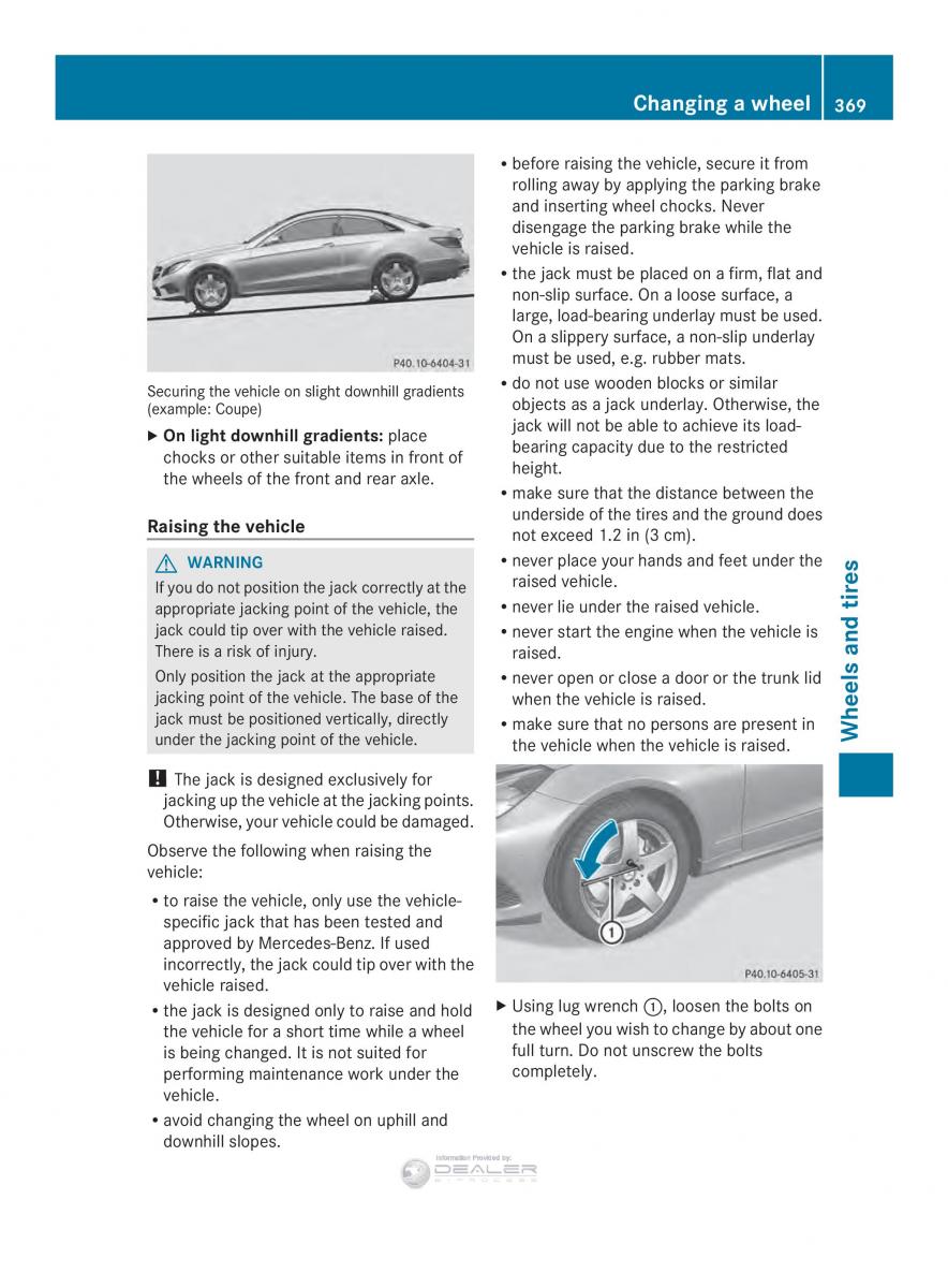 Mercedes Benz E Class W212 2014 owners manual / page 371