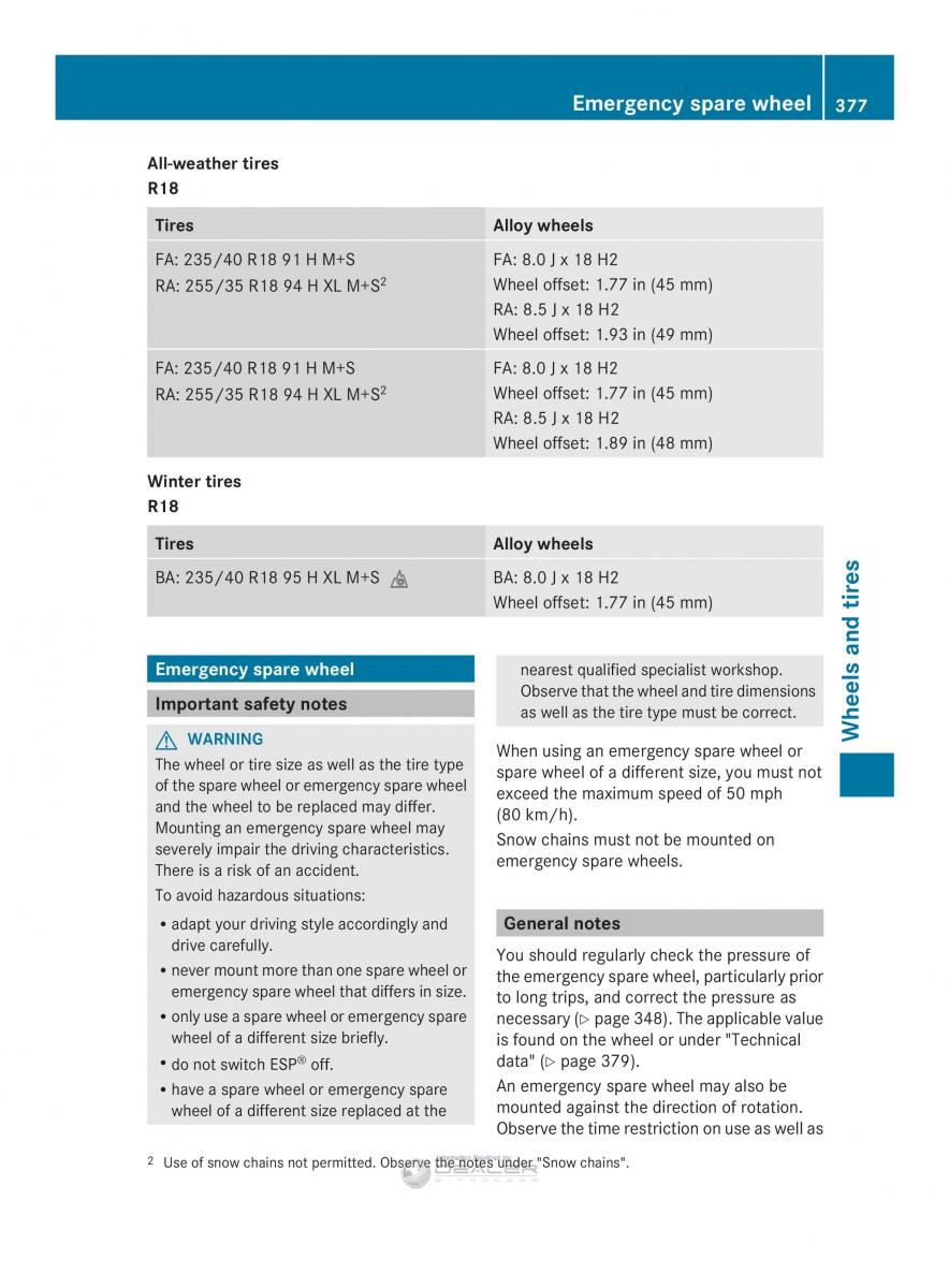 Mercedes Benz E Class W212 2014 owners manual / page 379