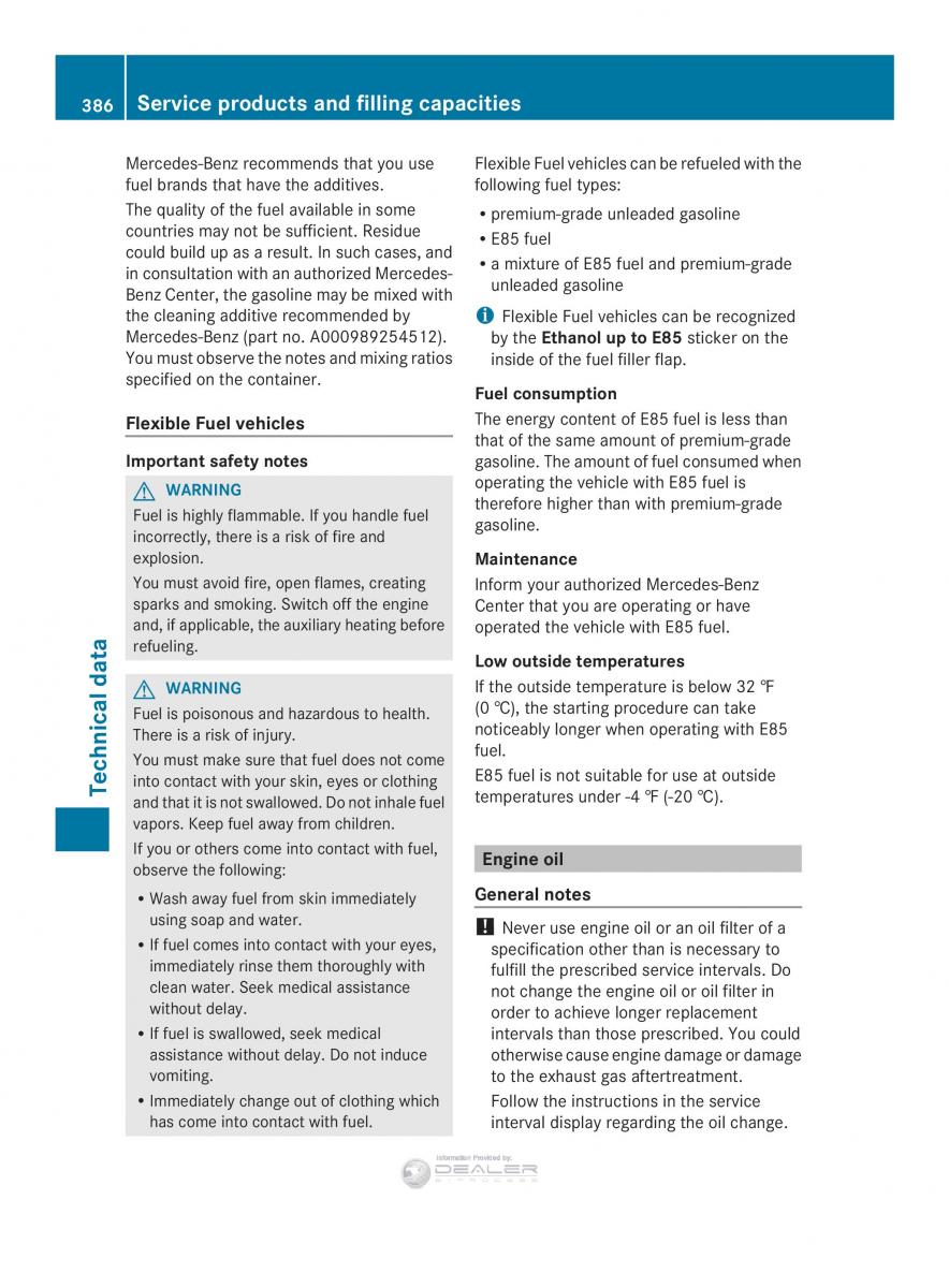 Mercedes Benz E Class W212 2014 owners manual / page 388