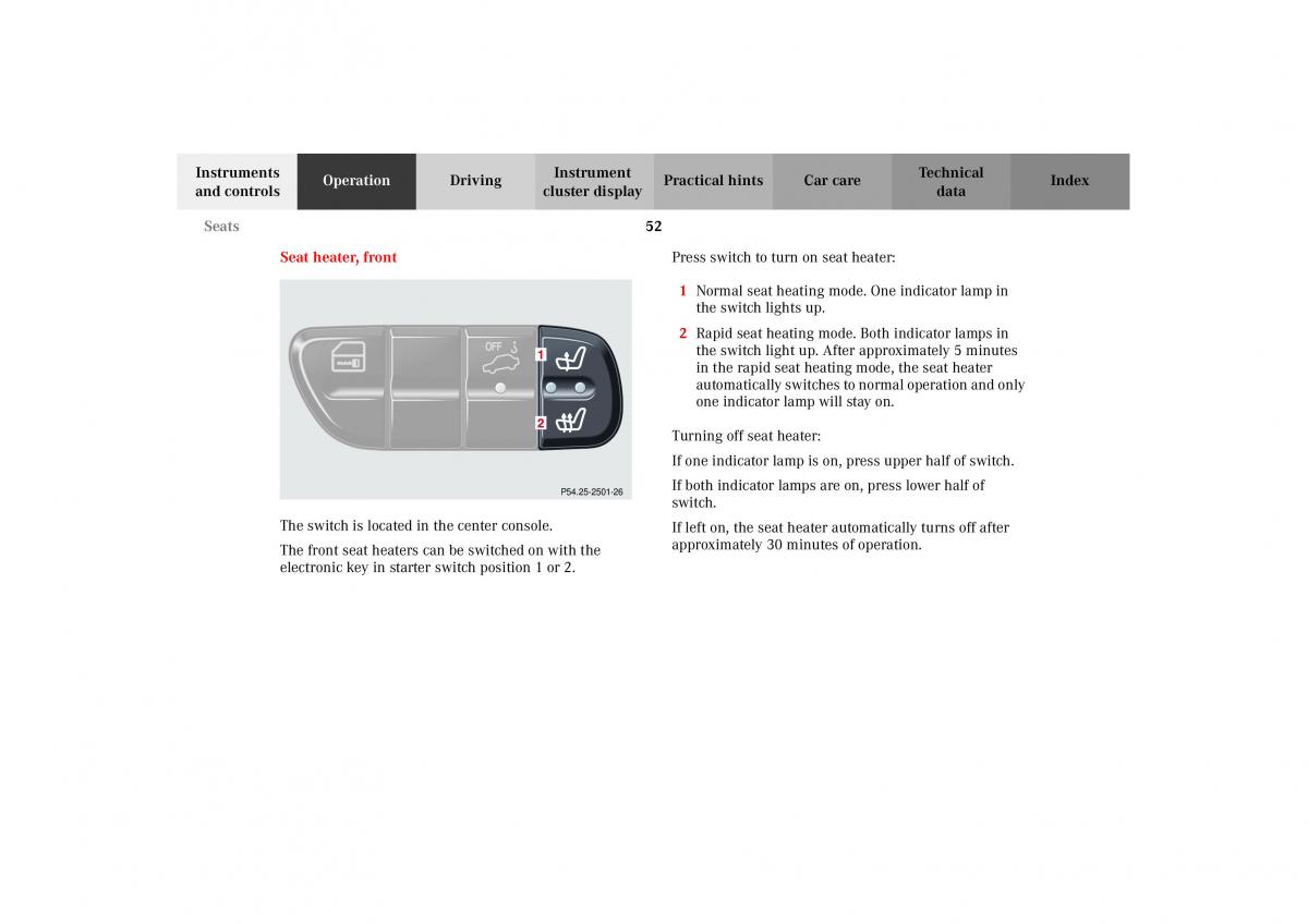 Mercedes Benz G Class W463 owners manual / page 55