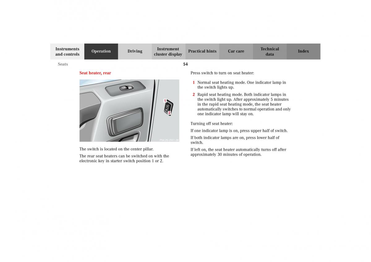 Mercedes Benz G Class W463 owners manual / page 57