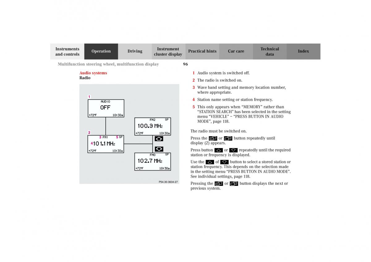 Mercedes Benz G Class W463 owners manual / page 99