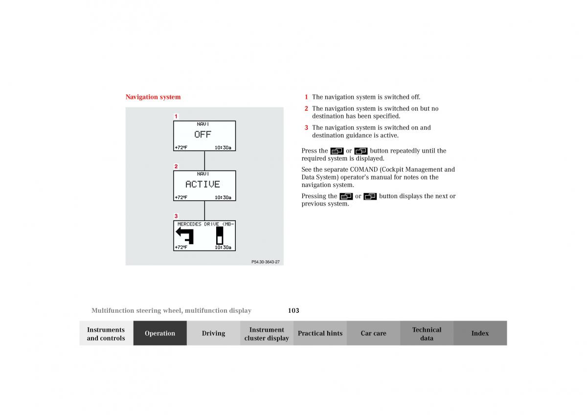 Mercedes Benz G Class W463 owners manual / page 106