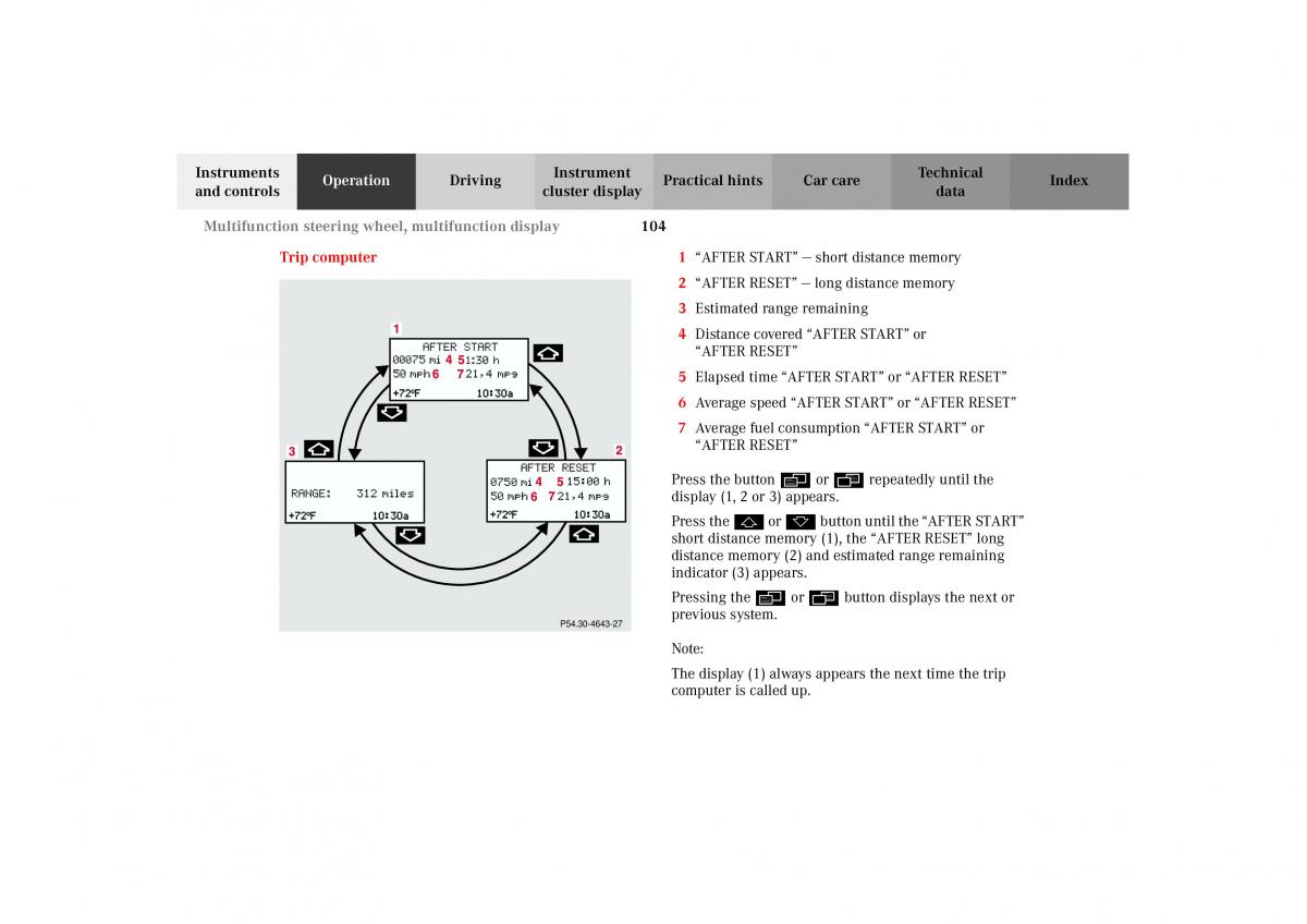 Mercedes Benz G Class W463 owners manual / page 107